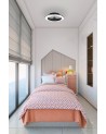 Alisio Mini 70W LED Dimmable Ceiling Light With Built-In 30W DC Reversible Fan, Silver Finish