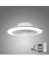 Alisio XL 95W LED Dimmable Ceiling Light & 58W DC Reversible Fan, White Finish