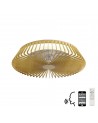 Himalaya 70W LED Dimmable Ceiling Light With Built-In 35W DC Fan Wood Finish