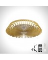 Himalaya 70W LED Dimmable Ceiling Light With Built-In 35W DC Fan Wood Finish