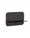 Lanzarote Wall Lamp Shelf With USB Sockets, 18W LED, 3000K, 1400lm, Matt Black