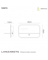 Lanzarote Wall Lamp Shelf With USB Sockets, 18W LED, 3000K, 1400lm, Matt Black