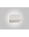 Lanzarote Wall Lamp Shelf With USB Sockets, 18W LED, 3000K, 1400lm, Matt White