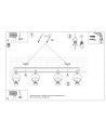 Ceiling lamp OCULARE 4L black