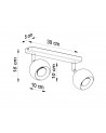 Ceiling lamp OCULARE 2 black
