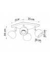 Ceiling lamp OCULARE 4 white