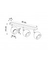 Ceiling lamp OCULARE 3 white