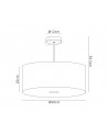 Baymont Polished Chrome 3xE27 50cm x 20cm Black & Frosted Acrylic Diffuser