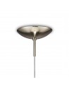 Miranda 25cm Ball Pendant 1XE27 Satin Nickel Suspension With Frosted White Glass Globe
