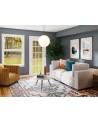 Miranda 25cm Ball Pendant 1XE27 Satin Nickel Suspension With Frosted White Glass Globe