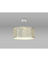 Baymont Polished Chrome 3xE27 50cm x 20cm Silver Leaf Shade