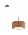 Baymont Antique Brass 1xE27 Single Pendant c/w 400mm Shade & Frosted Diffuser