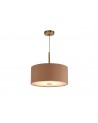 Baymont Antique Brass 1xE27 Single Pendant c/w 400mm Shade & Frosted Diffuser