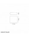 Contour Up & Downward Lighting Small Wall Light 2x3W LED 3000K