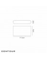 Contour Up & Downward Lighting Large Wall Light 2x6W LED 3000K