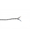Cavo 1m Black & White Wave Stripe Braided Twisted 2 Core 0.75mm Cable VDE Approved