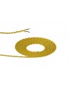 Cavo 1m Yellow Braided Twisted 2 Core 0.75mm Cable VDE Approved
