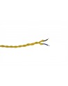 Cavo 1m Yellow Braided Twisted 2 Core 0.75mm Cable VDE Approved