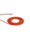 Cavo 1m Orange Braided Twisted 2 Core 0.75mm Cable VDE Approved
