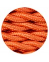 Cavo 1m Orange Braided Twisted 2 Core 0.75mm Cable VDE Approved