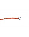 Cavo 1m Orange Braided Twisted 2 Core 0.75mm Cable VDE Approved