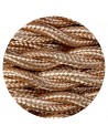 Cavo 1m Rose Gold Braided Twisted 2 Core 0.75mm Cable VDE Approved