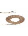 Cavo 1m Rose Gold Braided Twisted 2 Core 0.75mm Cable VDE Approved