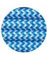 Cavo 1m Blue &  White Wave Stripes Braided 2 Core 0.75mm Cable VDE Approved