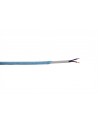 Cavo 1m Blue &  White Wave Stripes Braided 2 Core 0.75mm Cable VDE Approved