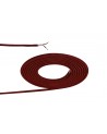 Cavo 1m Red & Black Wave Stripes Braided 2 Core 0.75mm Cable VDE Approved