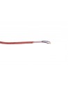 Cavo 1m Red & White Wave Stripes Braided 2 Core 0.75mm Cable VDE Approved