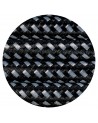 Cavo 1m Black & White Spot Braided 2 Core 0.75mm Cable VDE Approved