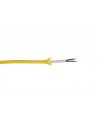 Cavo 1m Yellow Braided 2 Core 0.75mm Cable VDE Approved