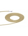 Cavo 1m Beige Braided 2 Core 0.75mm Cable VDE Approved