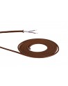 Cavo 1m Red Brown Braided 2 Core 0.75mm Cable VDE Approved