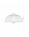 Gilda Shallow Dome 20cm Shell Effect Smoke Glass Lampshade