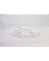 Gilda Flat 21.5cm Corrugated Patterned Clear Glass Lampshade