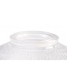 Gilda Flat 21.5cm Corrugated Patterned Clear Glass Lampshade
