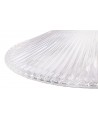Gilda Flat 21.5cm Corrugated Patterned Clear Glass Lampshade