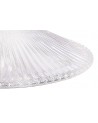 Gilda Flat 21.5cm Corrugated Patterned Clear Glass Lampshade