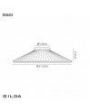 Gilda Flat 21.5cm Corrugated Patterned Clear Glass Lampshade