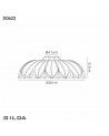 Gilda Dish 20cm Leaf Patterned Clear Glass Lampshade