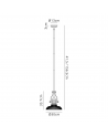 Francis 1 Light Pendant E27 With 30cm Round Glass Shade, Antique Brass/Clear