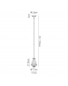 Francis/Neus 1 Light Pendant E27 With 30cm Tiffany Shade, Antique Brass/Green/Cream/Crystal