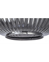 Georgie Linear 3 Light Pendant E27 With 20cm Tubular Ribbed Glass, Smoked Brass Gold/Matt Black