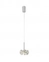 Tamara/Eleanor 1 Light G9 2m Single Pendant With Polished Chrome And Crystal Shade