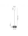 Tamara/Eleanor 1 Light G9 2m Single Pendant With Polished Chrome And Crystal Shade