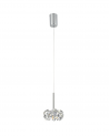 Tamara/Eleanor 1 Light G9 2m Single Pendant With Polished Chrome And Crystal Shade