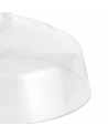 Wisp 1 Light Flush Ceiling E27 With Flat Round 38cm Glass Shade Matt Black/Clear