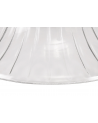 Wisp 1 Light Flush Ceiling E27 With Flat Round 38cm Glass Shade Matt Black/Clear